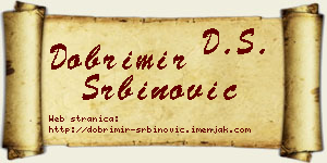 Dobrimir Srbinović vizit kartica